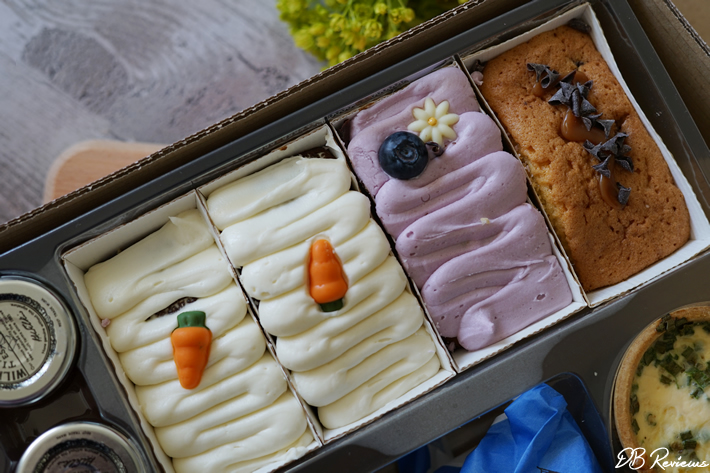 Selection of loaf cakes in the Piglet's Pantry Vegetarian Afternoon Tea