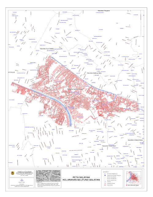 Peta Wilayah Kelurahan Belitung Selatan Kota Banjarmasin