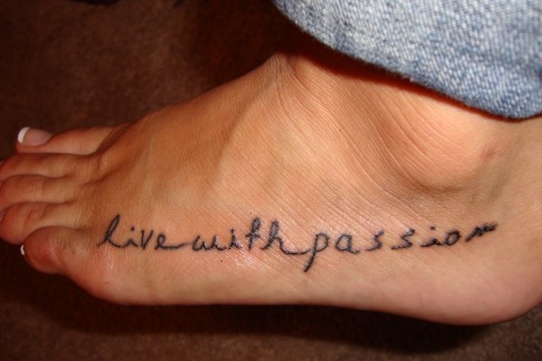 Foot Tattoos Words