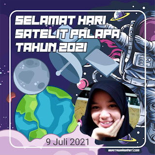 Twibbon atau Bingkai Foto Hari Peluncuran Satelit Palapa pada 9 Juli