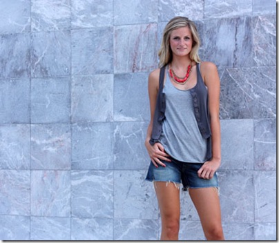 Brandy Melville Button Up Vest F3