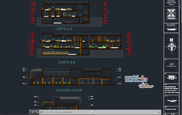 Townhouse-restaurant in AutoCAD 