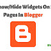 How To Show/Hide Widgets On Specific Pages In Blogger