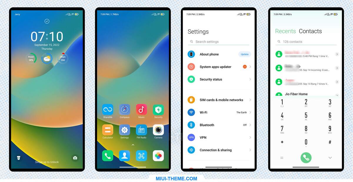 iOS iPhone style Xiaomi home screen preview