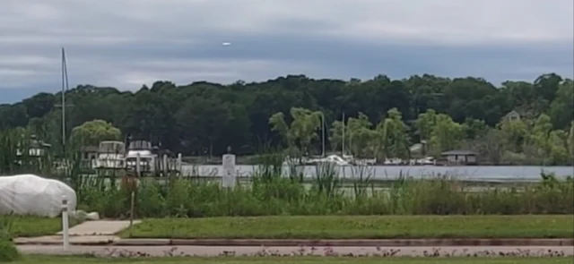 Here's the UFO flying over Lake Michigan.