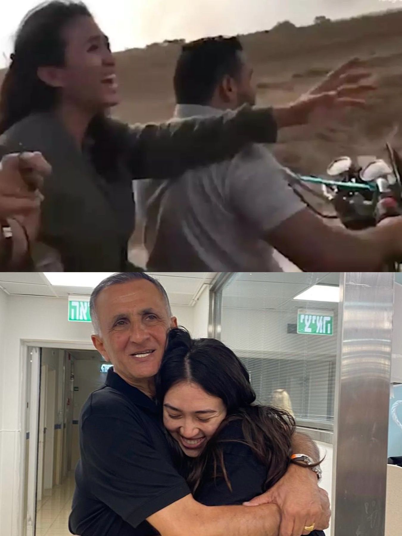 Noa Argamani with her father 245 days after she was abducted by Hamas