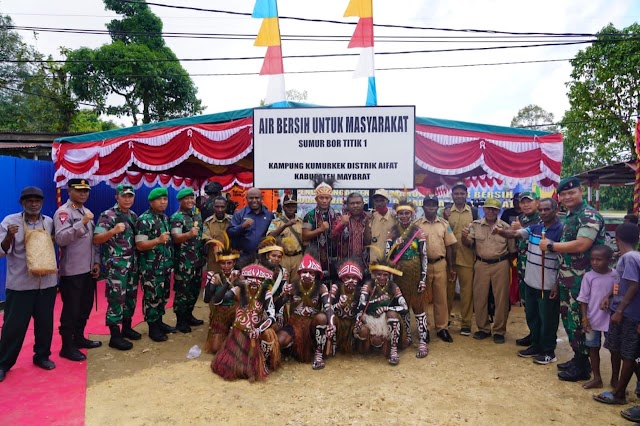 Pangdam XVIII/Kasuari  Canangkan TNI AD Manunggal Air Bersih  Dari Maybrat