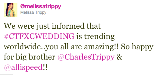 Congratulations to Charles Trippy and Alli Speed two of the biggest Youtube
