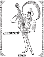 Disney•Pixar’s Coco Colouring Page - Ernesto