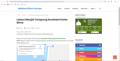 Cara Memasang Posisi / Lokasi pada Google Maps kedalam Posting Blog (Website)