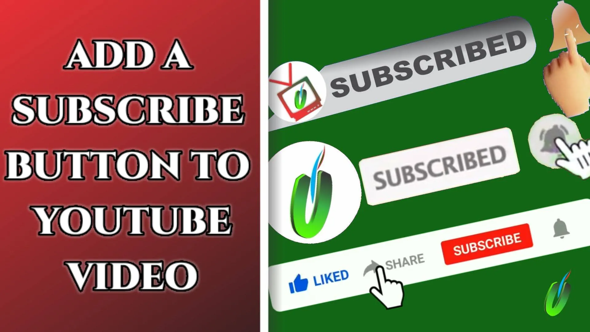 Green screen Subscribe button