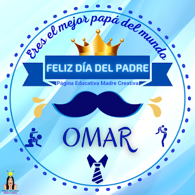 Solapín Nombre Omar para redes sociales por Día del Padre