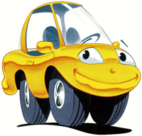 Happy Car Cartoon