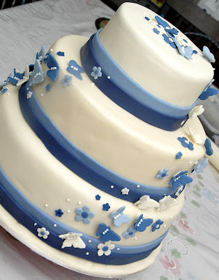 Cake Bags Wedding on Sweet Tooth Haven  Blue Butterfly Wedding Cake