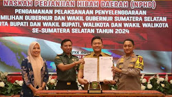 Naskah Perjanjian Hibah Daerah se Sumsel Ditandatangani Serentak 