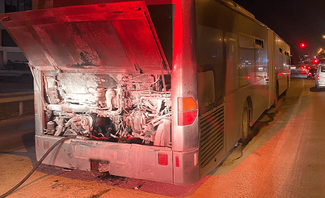 University bus catches fire in Lefkosia