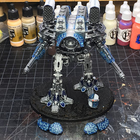 Legio Tempestus Warlord Titan for Adeptus Titanicus WIP painting camoflage