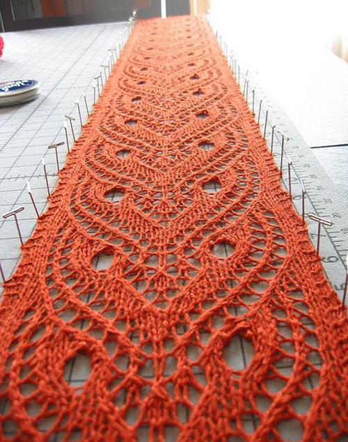 Tiger Eye Lace Scarf - Free Pattern 