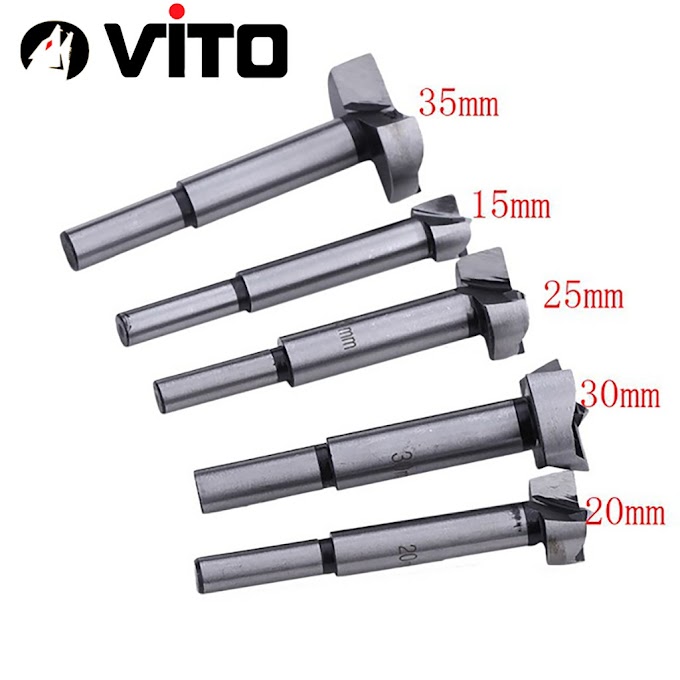 Bộ 5 Mũi Khoan Khoét Lỗ Gỗ, Nhựa VITO Đường Kính 15-35mm