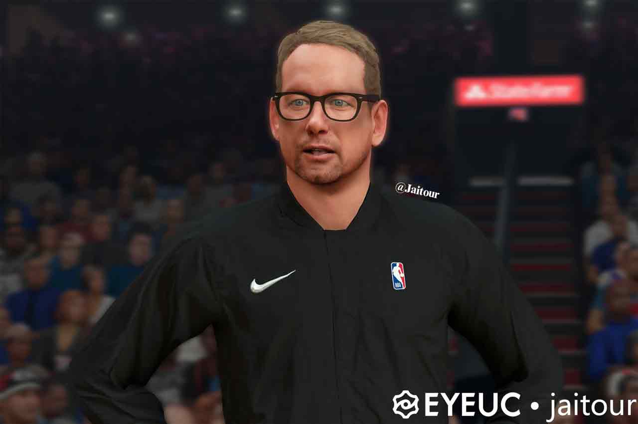 NBA 2K23 Nick Nurse Cyberface (Philadelphia 76ers Coach)