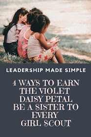 4 different meeting ideas for your troop to earn the Violet Daisy Petal