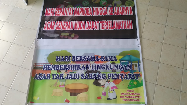 Spanduk Berantas Narkoba dan Bersihkan Lingkungan