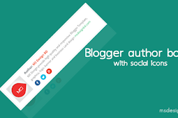 Blogger Author Bio box with Social icons