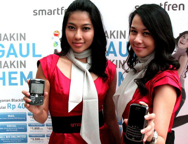 SPG menunjukkan BlackBerry SmartFren