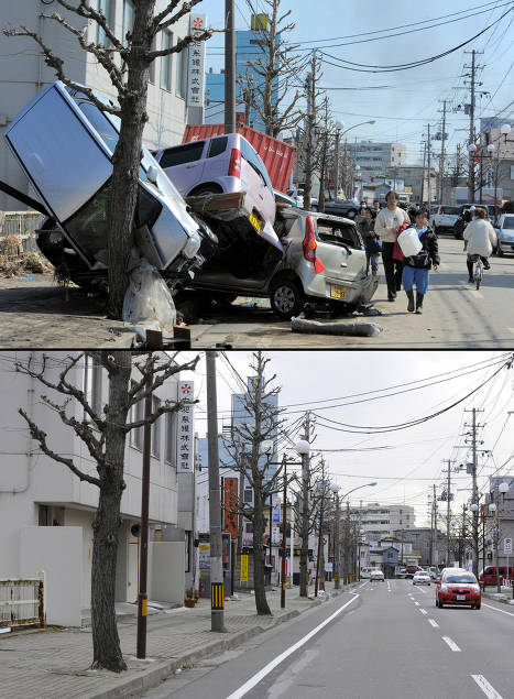 Foto Tsunami Jepang Sebelum Dan Sesudahnya