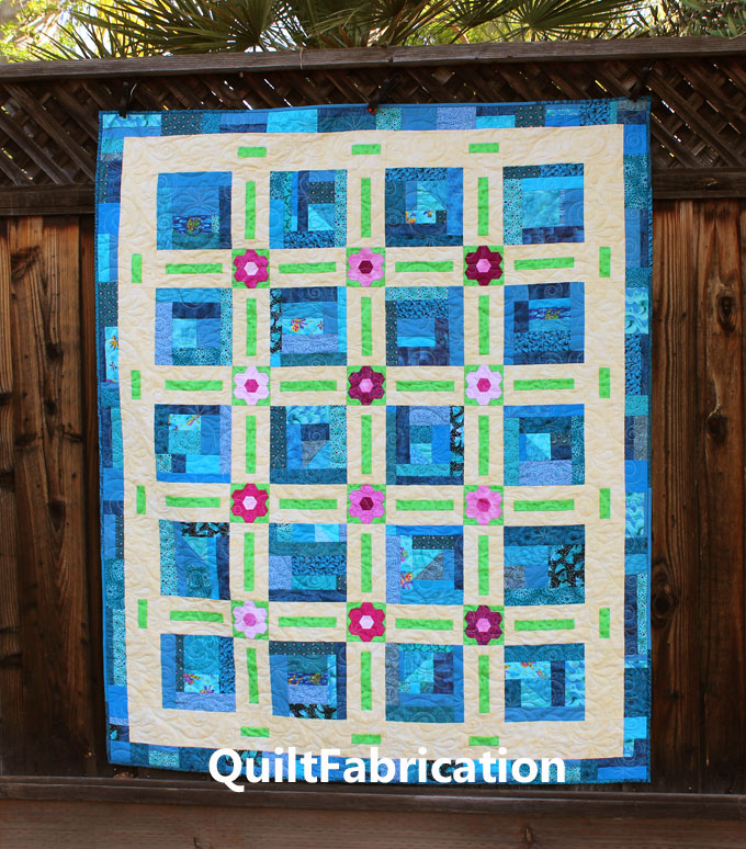 Seaside Squares Lap Quilt (square in square quilt block tutorial) -  Scattered Thoughts of a Crafty Mom by Jamie Sanders