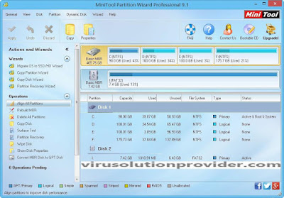 MiniTool Partition Magic Pro 11 with License Serial Key on Virus Solution Partition