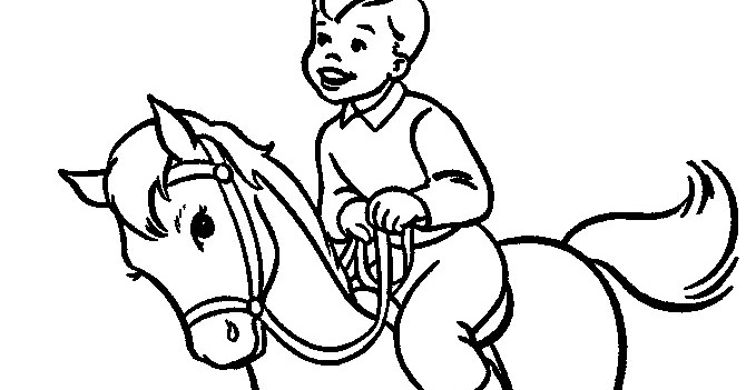 sports coloring pictures for kids horse riding coloring pages