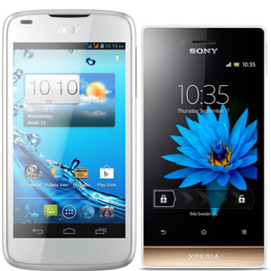 Sony Xperia Miro vs Acer Liquid Gallant E350