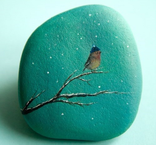 oil paintings on stone by Yana Khachikian