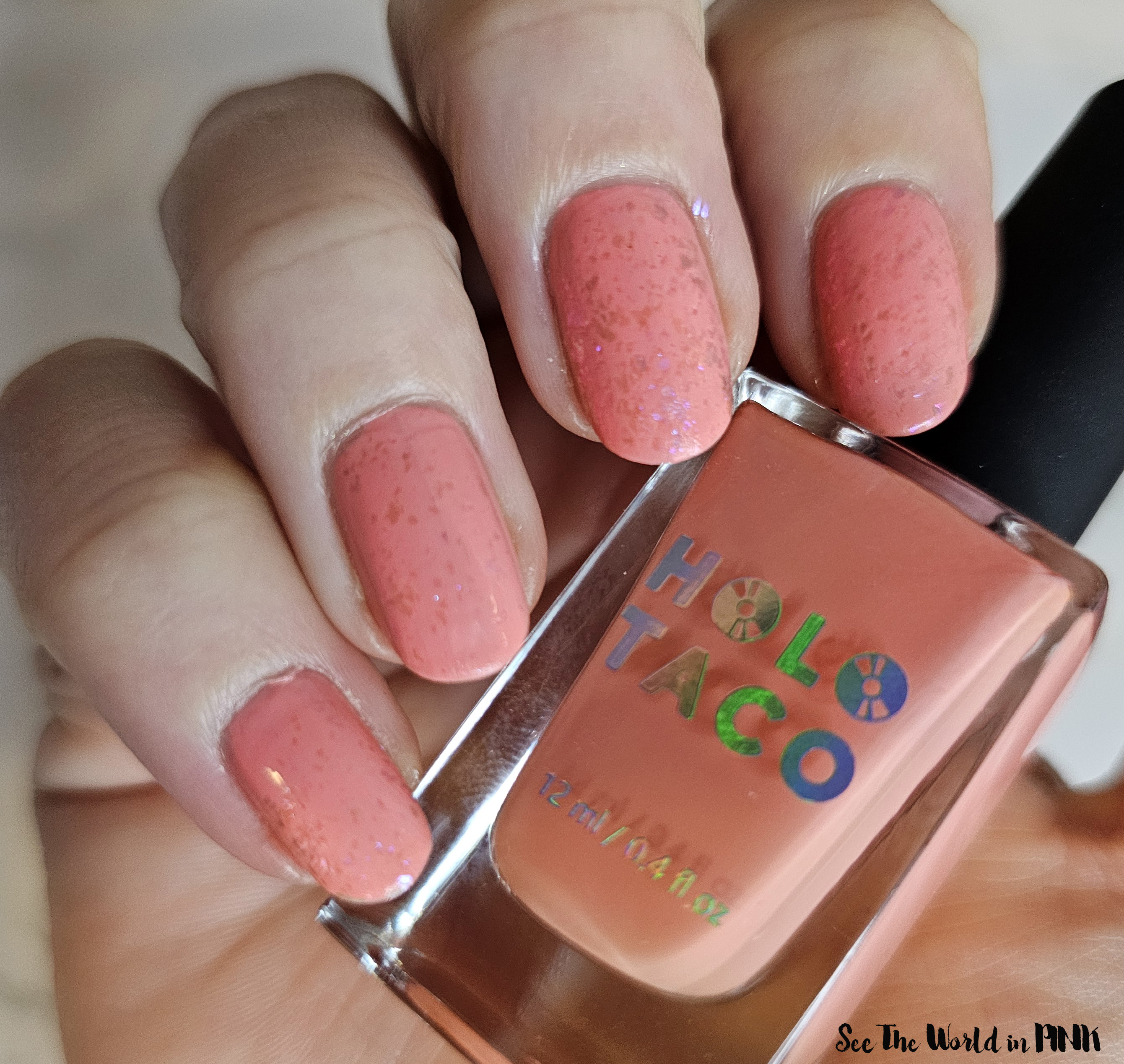 Manicure Tuesday - Shimmery Peach Nails