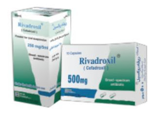 Rivadroxil  دواء ريفادروكسي,الأسم العلمي Cefadroxil, دواء سيفادروكسيل,Rivadroxil® 500 Caps  , Rivadroxil® 250 Susp,دواء ريفادروكسيل,إستخدامات سيفادروكسيل,إستخدامات Rivadroxil  دواء ريفادروكسيل,جرعات Rivadroxil  دواء ريفادروكسيل,الأعراض الجانبية Rivadroxil  دواء ريفادروكسيل,التفاعلات الدوائية Rivadroxil  دواء ريفادروكسيل,الحمل والرضاعة Rivadroxil  دواء ريفادروكسيل,كيفية استخدام سيفادروكسيل,التفاعلات الدوائية سيفادروكسيل, يستخدم سيفادروكسيل لعلاج مجموعة واسعة من الالتهابات البكتيرية . إنه ينتمي إلى فئة من العقاقير تعرف باسم المضادات الحيوية للسيفالوسبورين,  Duricef,دواء ديوريسيف,فارما كيوت ,دليل الأدوية المصري
