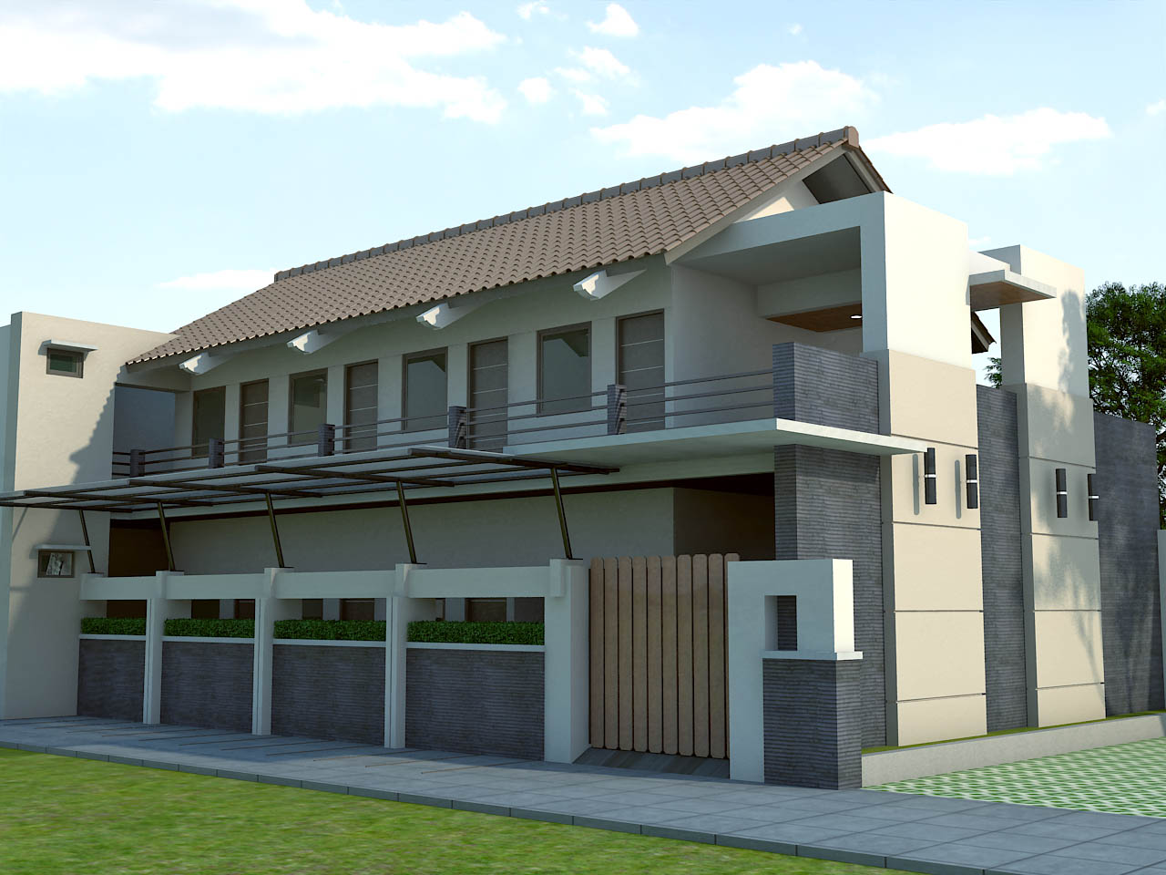 investasi tanah Contoh Desain Rumah  Kos  Kosan 