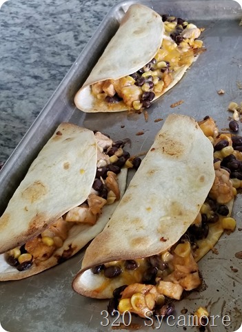 fast east chicken cowboy quesadillas