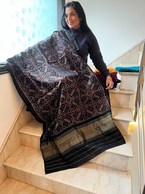 Hand woven Patola woolen shawls