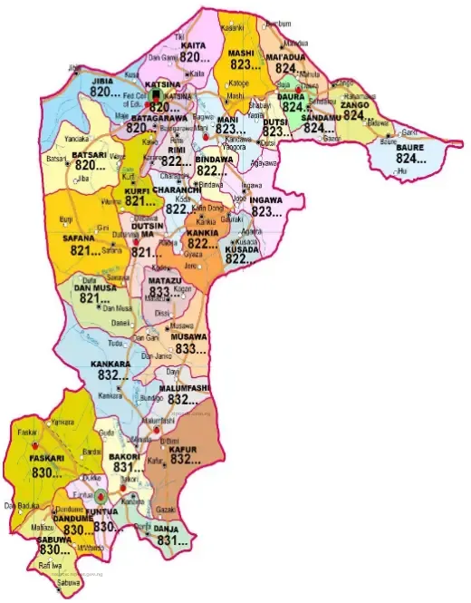 Katsina State Postal Code Maps