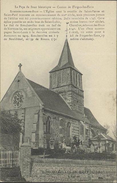 CPA église de Roncherolles-en-Bray