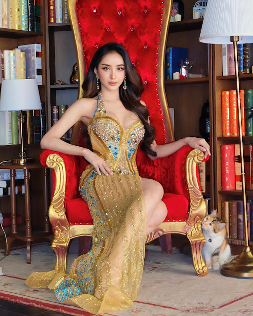 Bank Nutchanara Khongpattananon – Most Beautiful Thai Transgender Model in Mermaid Evening Dress Photoshoot