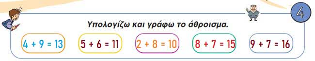 Υπολογισμοί - Επιστροφή στην πεντάδα - Μαθηματικά Α' Δημοτικού - by https://idaskalos.blogspot.gr