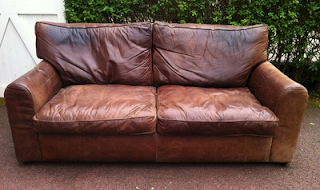 vintage leather sofa ebay