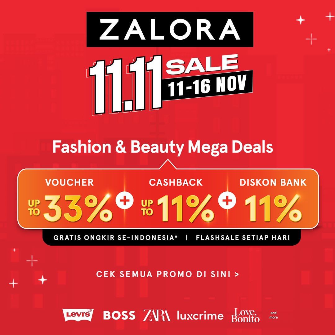 Promo ZALORA 11.11 SALE Discount Up To 60%