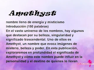 significado del nombre Amethyst