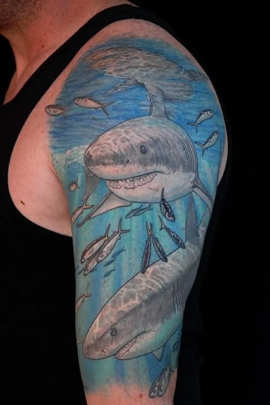 Tatuajes de tiburones en 3d