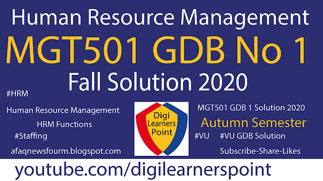MGT501 Assignment 1 Solution 2020, MGT501 Assignment 1, #digilearnerspoint, job specfication, Job Description