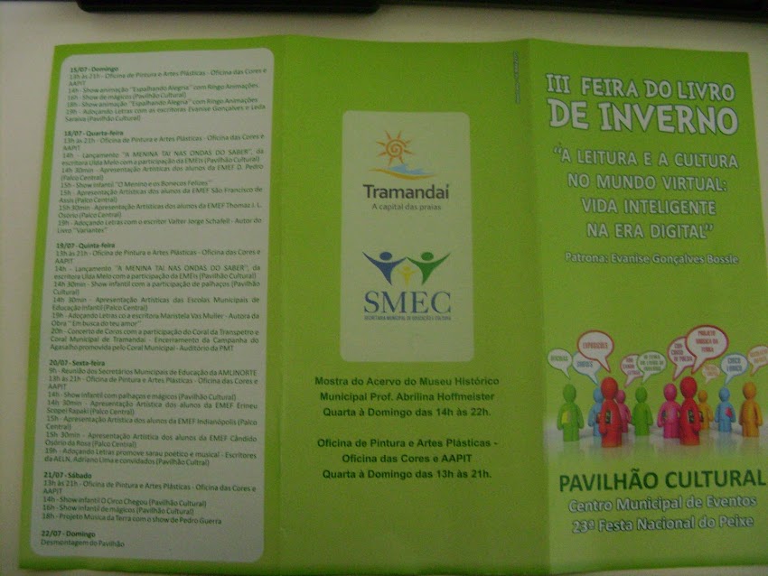 Programação III Feira do Livro de Inverno - Tramandaí/RS