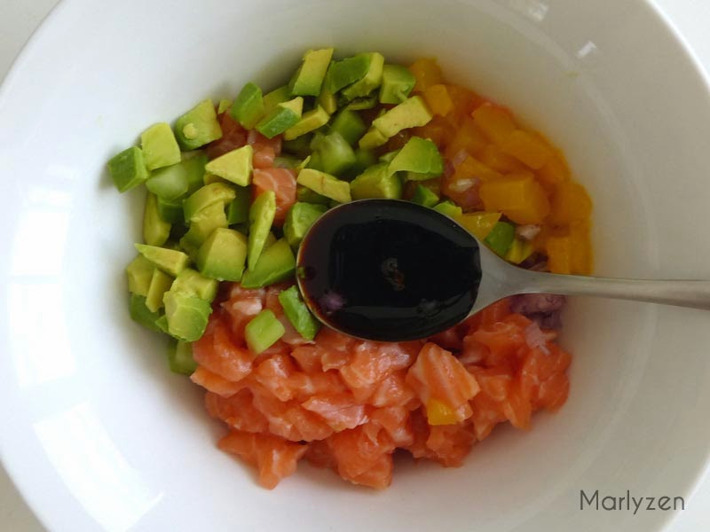 Tartare De Saumon A La Mangue Avocat Et Concombre Marlyzen